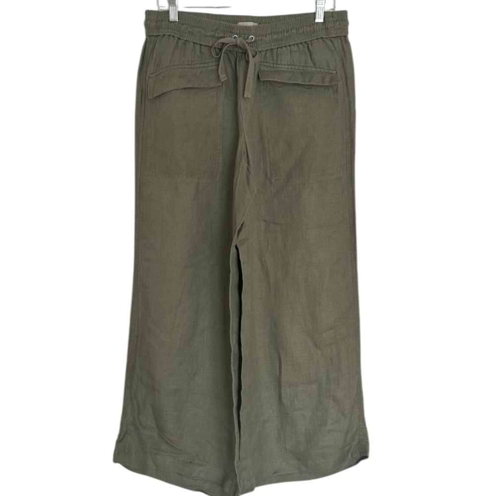 Lou & Grey Olive Wide Leg linen blend Pants